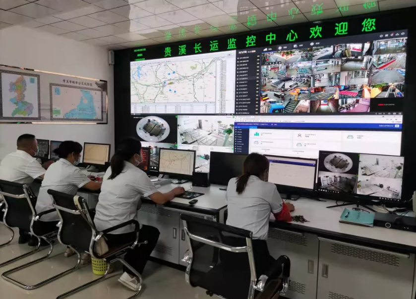 鷹潭長(zhǎng)運(yùn)：貴溪公司監(jiān)控中心、候車大廳全彩LED顯示屏正式投入使用